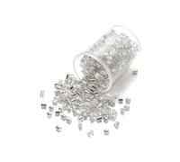 Perline Tubolari 1000/1800 pezzi 2 mm esagonali in vetro cilindrico sciolto piccolo seme ago for fai da te braccialetto collana gioielli creazione forniture(Clear,2mm x 1800Pcs)
