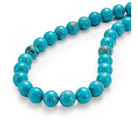 Perline turchesi blu naturali per la creazione di gioielli, 10 mm, 38 pezzi (pietre semipreziose rotonde)