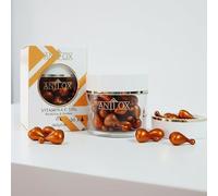 Perline viso antirughe, concentrato di vitamina C per viso e occhi, siero rivitalizzante per pelle morbida e delicata