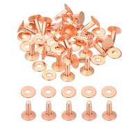 Perlini per Abbigliamento 9x3.3x10mm, 100 Set Rivetti in Rame per Pelle