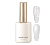 Perlweiß Nagelgel - 15 ml Soak Off Politur, Strapazierfähiger Glanz, LED UV Lampe Erforderlich, Einfache Auftragung Aufpinseln | Langanhaltendes DIY Maniküre Kit Für Home Salon Beauty Enthusia