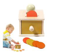 permanence 'oggetto - Wood 8.15x4.33x3.27 pollici, scatola di monete | Abilità sensoriali Sviluppo Prescool, Toddler Educational Tools - Sviluppo di cassetti giocattolo