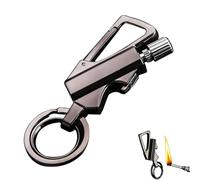Permanent Match Infinity Lighter, Portable Multifunctional Ignition Device, Fiammiferi permanenti in metallo, impermeabili, portachiavi per auto, Senza benzina (Nero)