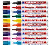 Permanente Marker Edding 3000 Originale Permanentmarker. 1,5 -3 MM Tutti Colori
