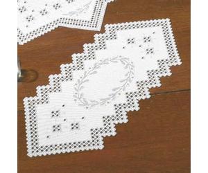 Permin Hardanger - Runner da tavola con motivo a corona