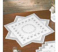 Permin Hardanger - Tovaglia con motivo a ghirlanda, multicolore