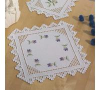 Permin Hardanger - Tovaglia, motivo: violette