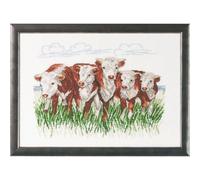 Permin Hereford - Kit per ricamo a punto croce, motivo: mucche