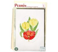 Permin - Kit per punto croce, motivo: tulipani