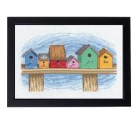 Permin Kit per ricamo a punto croce, casette per uccelli, motivo conteggio