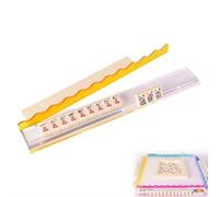 Permium Mahjong Rack con Pusher, Piastrelle Mahjong in Acrilico con Pusher Integrati Accessori per Gioco Mahjong Americano, Supporto Majiang per Domino e Serate di Treno Messicano (Giallo)