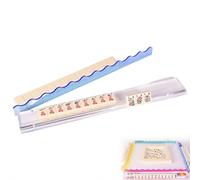 Permium Mahjong Rack con Pusher, Piastrelle Mahjong in Acrilico con Pusher Integrati Accessori per Gioco Mahjong Americano, Supporto Majiang per Domino e Serate di Gioco Treno Messicano (Blu)