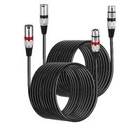 PERMUST 2 Pack XLR 10 M Cavo microfonico da XLR a XLR Cavo per altoparlanti XLR bilanciato a 3 pin, da maschio a femmina Cavo microfonico multicolore per mixer microfonico Podcast, DMX