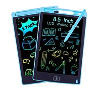 PERMUST Tavoletta Grafica Lcd 2 Pack, 8.5 Pollici Digitali Lavagna Per Bambini, Schermo Colorato, Doodle Pad Con Pulsante Di Cancellazione Bloccabile, Regalo Bambini（Blu + Blu ）