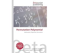 Permutation Polynomial: Mathematics, Polynomial, Permutation