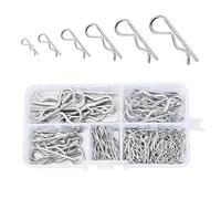 Perni a forcella, Kit assortimento di coppiglie in acciaio inossidabile | Argento, misure multiple for camion, trattori, tosaerba (3 scatole)