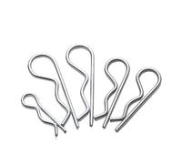 Perni a molla a forma di R acciaio inossidabile, Morsetto diviso in acciaio inossidabile 304 zincato M1-M8 Confezione assortita(304,M6 x 120mm (5pcs))