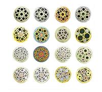 Perni a mosaico per coltelli Rivetti per coltelli, Rivetto a perno a mosaico, diametro 6 mm, lunghezza 90, tubo in acciaio e ottone, strumento in resina nera, decorazione(2)