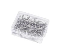 Perni a T per Parrucca 200 Pezzi 27mm in Acciaio Inox con Box Plastica | Perni di T per Parrucca, Facili da Inserire e Rimuovere, per Cucito e Sarte, Tenuta Stabile Nella Lavorazione