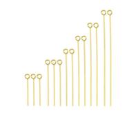 Perni Con Testa A Sfera In Acciaio Inossidabile Da 100 Pezzi Per Occhiello | For orecchini, bracciali, pendenti for accessori for gioielli, fai da te, 20-70 mm(Gold Eye Head Pins,L 50mm 100pcs)