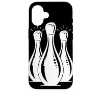 Perni da bowling Disegno del giocatore di bowling Custodia per iPhone 16