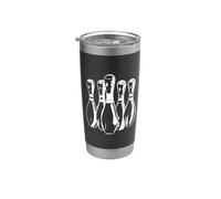 Perni da bowling in cartoni animati Bicchiere termico in acciaio inox doppia parete