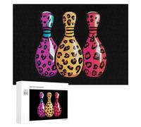 Perni da bowling Leopard Sport Jigsaw Puzzle per adulti Famiglia Attività Giochi Home Decor Puzzle 300 PCS