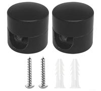 Perni di montaggio a soffitto in alluminio per cavi tessili, supporto per cavi da parete con viti e tasselli, clip per la gestione dei cavi fai da te per decorazioni domestiche, nero o bianco