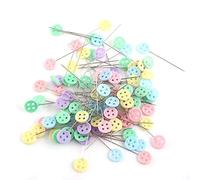 Perni di patchwork fiore testa fai da te cucito aghi dritti trapuntatura strumento per sartoria decorazione crafting marcatura (100 pz)(Button)