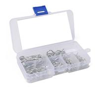 Perni di ritenuta Perno per trattore, clip per perni di traino - Perni divisi 100 pezzi perni hardware | Clip R con contenitore di stoccaggio per di verro