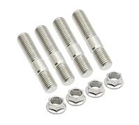 Perni di scarico da 10 mm e dadi seghettati M10x1,25 Flangia del collettore 4 perni e 4 dadi