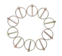 Perni di sicurezza per impieghi gravosi, Spina A Scatto Con Anello Di Sicurezza Dorato 4,50x4,50x2,00 cm 10 pz