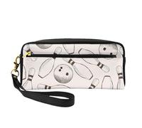 Perni E Palle Da Bowling, Borsa per il trucco Borsa per cosmetici Borsa da viaggio portatile da toilette Astuccio in pelle per donne e ragazze