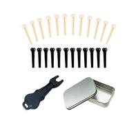 Perni e set sella per chitarra acustica con set di attrezzi per la rimozione del metallo, una migliore sonanza sonora dei perni ponticello chitarra acustica