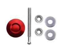 Perni for cofano con chiusura rapida 8 pezzi Set di elementi di fissaggio a sgancio rapido in billet con pulsante universale Perno for cofano paraurti anteriore auto(Red 25mm)
