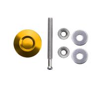 Perni for cofano con chiusura rapida 8 pezzi Set di elementi di fissaggio a sgancio rapido in billet con pulsante universale Perno for cofano paraurti anteriore auto(Gold 25mm)