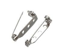 Perni in acciaio inossidabile Spilla Base Barra posteriore Porta badge Spilla Perni Gioielli fai da te Risultati(Safe lock 32 mm)