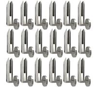 Perni in Vetro Laterali in Acciaio Inossidabile 304 - Finitura Nera, compatibili con vetri Spessi 10-12,7 mm (3/8"-1/2"), per sistemi di Scale, Ponti e ringhiere,Argento,18 Pack