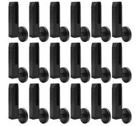 Perni in Vetro Laterali in Acciaio Inossidabile 304 - Finitura Nera, compatibili con vetri Spessi 10-12,7 mm (3/8"-1/2"), per sistemi di Scale, Ponti e ringhiere,Nero,18 Pack