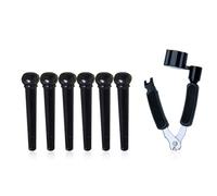 Perni Per Corde Per Chitarra Accessori Per Perni Per Chitarra Corde Per Chitarra Folk Fibbia Per Corde Plastica Al Carbonio In Bianco E Nero parti di chitarra(Black,6 string cutter)