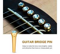 Perni per Ponte per Chitarra in Ottone, Decorazione in Cristallo, Tono più Luminoso, Set Robusto e Stabile (Cielo blu)