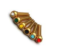 Perni per ponte per chitarra Picchetti per corde per chitarra colorati Struttura adatta per un suono stabile nelle chitarre acustiche standard Perni per ponte in metallo