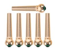 Perni Ponte in Ottone per Chitarra Acustica 6 Pezzi | Incastro Verde, Ricambio per Strumenti a Sei Corde, Hardware per Parti e Accessori di Supporto