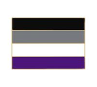 Perni risvolti asessuali Pride per comunità LGBTQIA con bandiera arcobaleno, pace, amore e cuore simbolo, normale, Metallo non prezioso