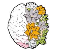 Perni smaltati a forma di cuore cervello per zaini, spilla dal design creativo, Klein, Metallo non prezioso