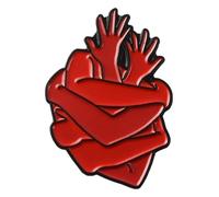 Perni smaltati a forma di cuore cervello per zaini, spilla dal design creativo, Klein, Metallo non prezioso