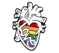 Perni smaltati a forma di cuore cervello per zaini, spilla dal design creativo, Klein, Metallo non prezioso