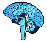 Perni smaltati a forma di cuore cervello per zaini, spilla dal design creativo, Klein, Metallo non prezioso