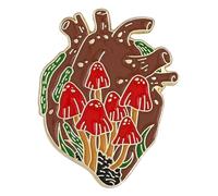 Perni smaltati a forma di cuore cervello per zaini, spilla dal design creativo, Klein, Metallo non prezioso