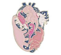 Perni smaltati a forma di cuore cervello per zaini, spilla dal design creativo, Klein, Metallo non prezioso